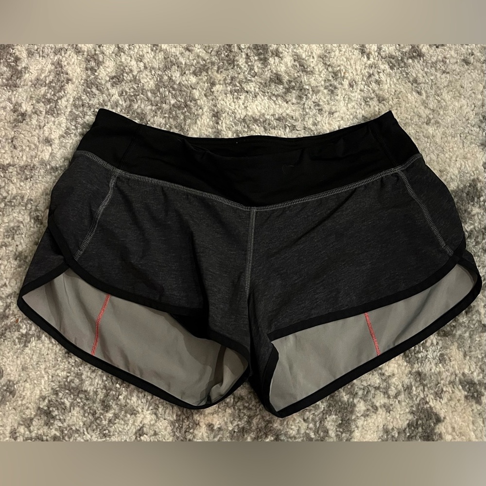 lululemon athletica Black Athletic Shorts with Pink accents